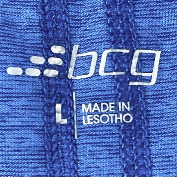 bcg size large blue silky thin athletic racerback tank top like new condition - Picture 6 of 6